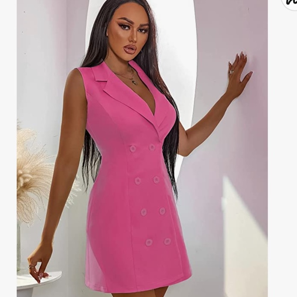 Blazer dress hot pink